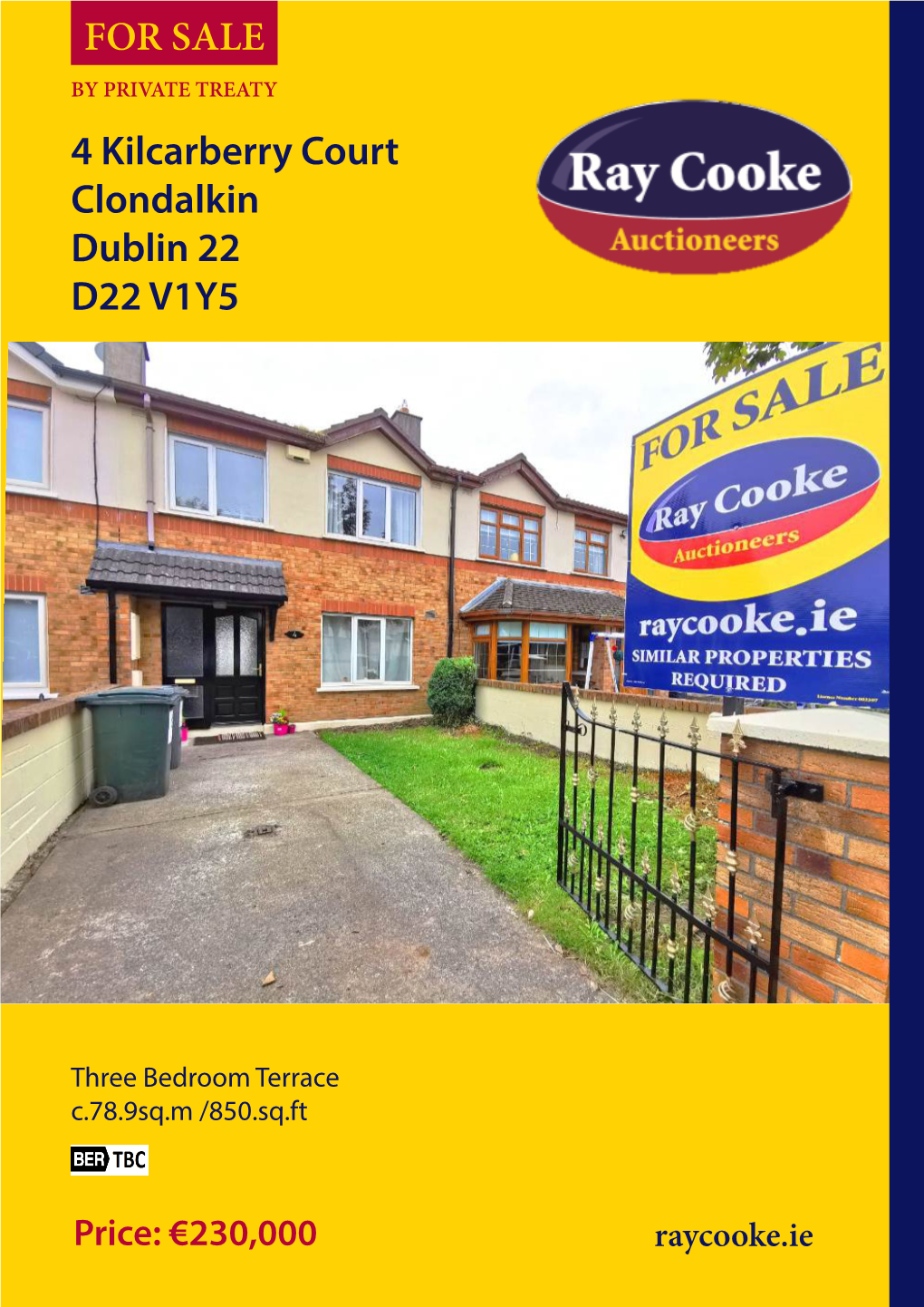 4 Kilcarberry Court Clondalkin Dublin 22 D22 V1Y5 for SALE