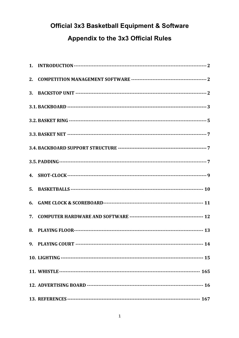 Official 3X3 Basketball Equipment & Software Appendix to the 3X3