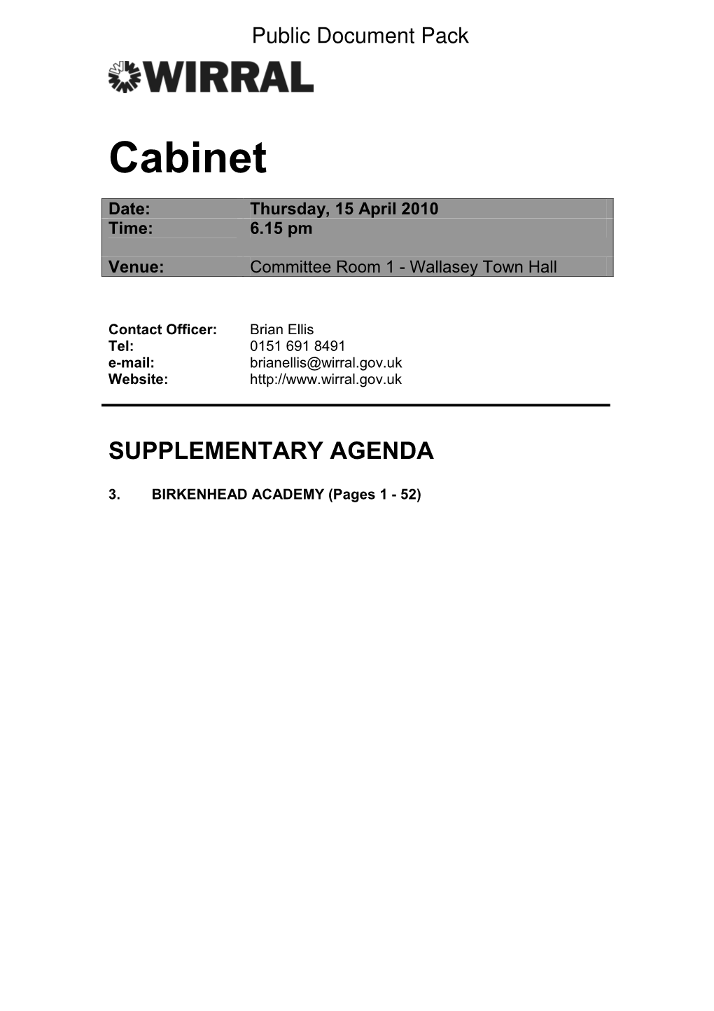 Cabinet Supplement PDF 867 KB