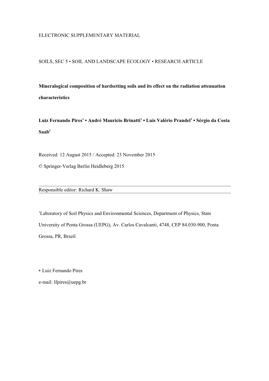 Soils, Sec 5 Soil and Landscape Ecology Research Article