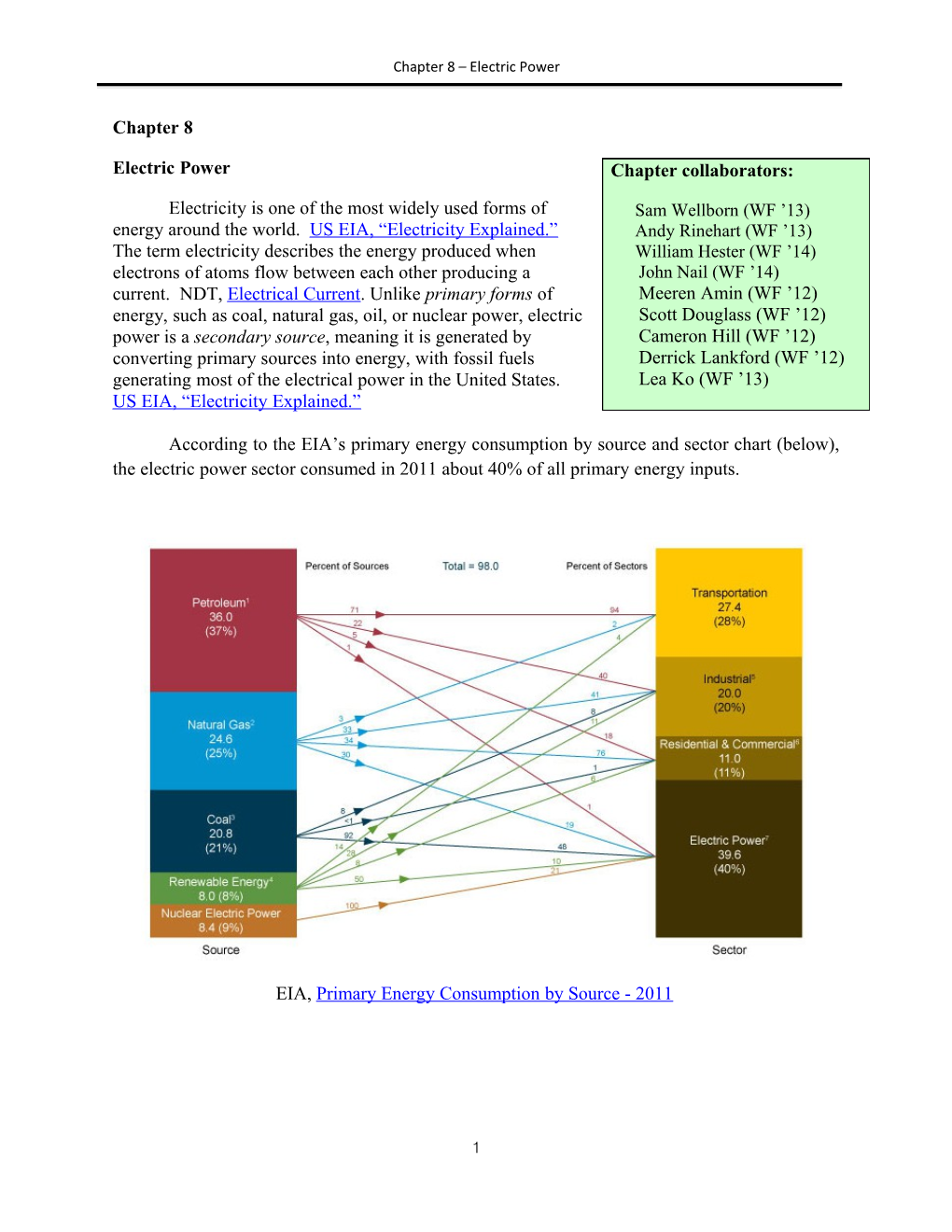 Chapter 8 Electric Power