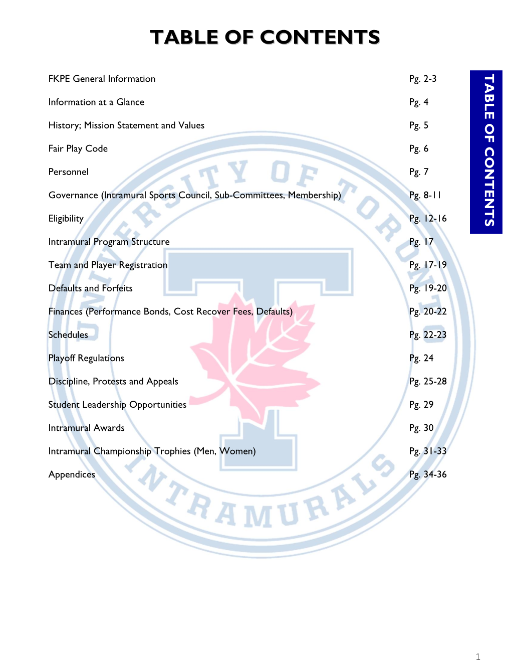 2019/20 Intramural Student Handbook