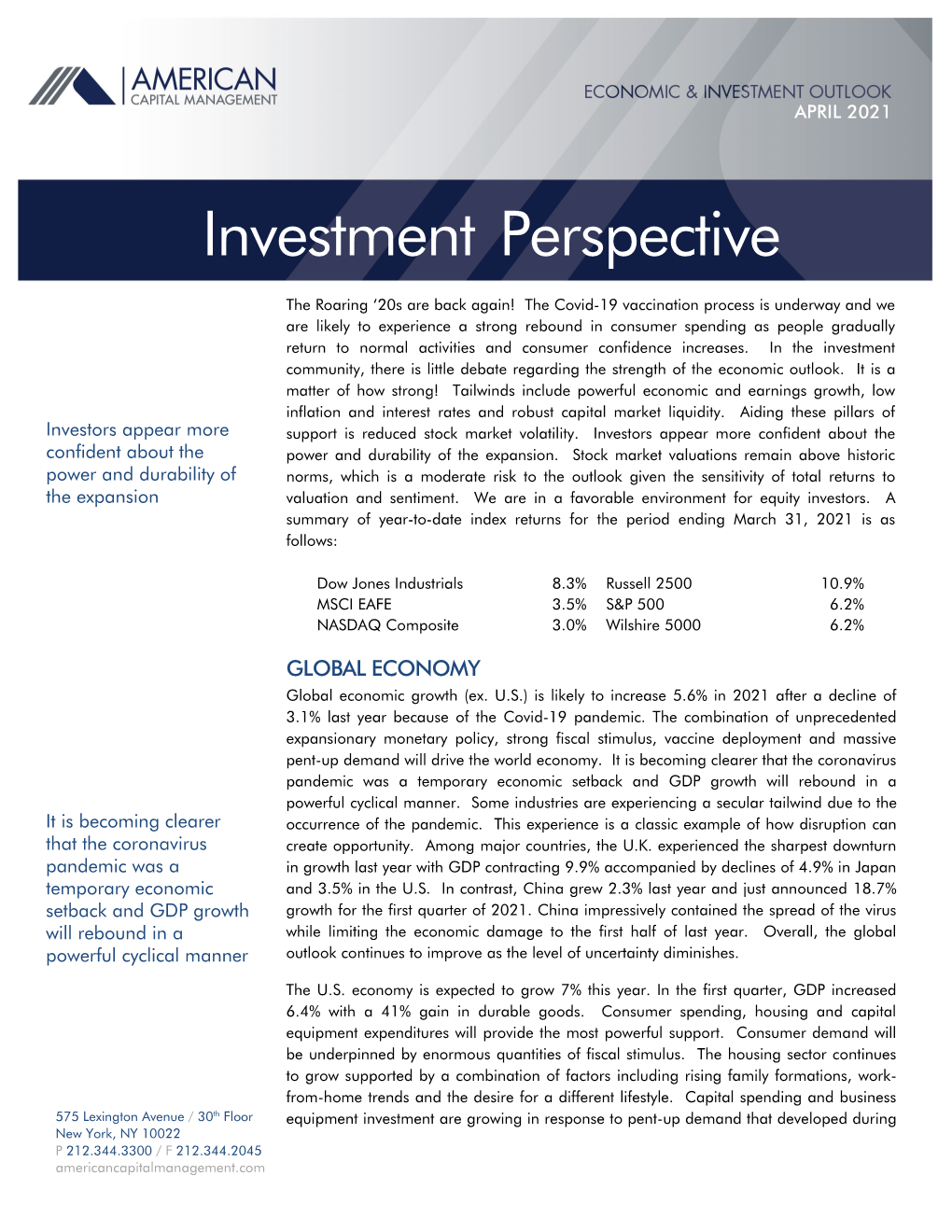 Investment Perspective