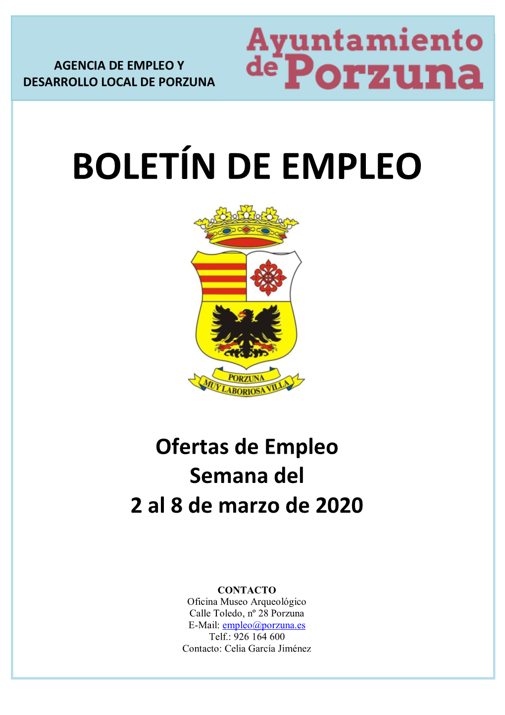 Ofertas De Empleo Semana Del 2 Al 8 De Marzo De 2020