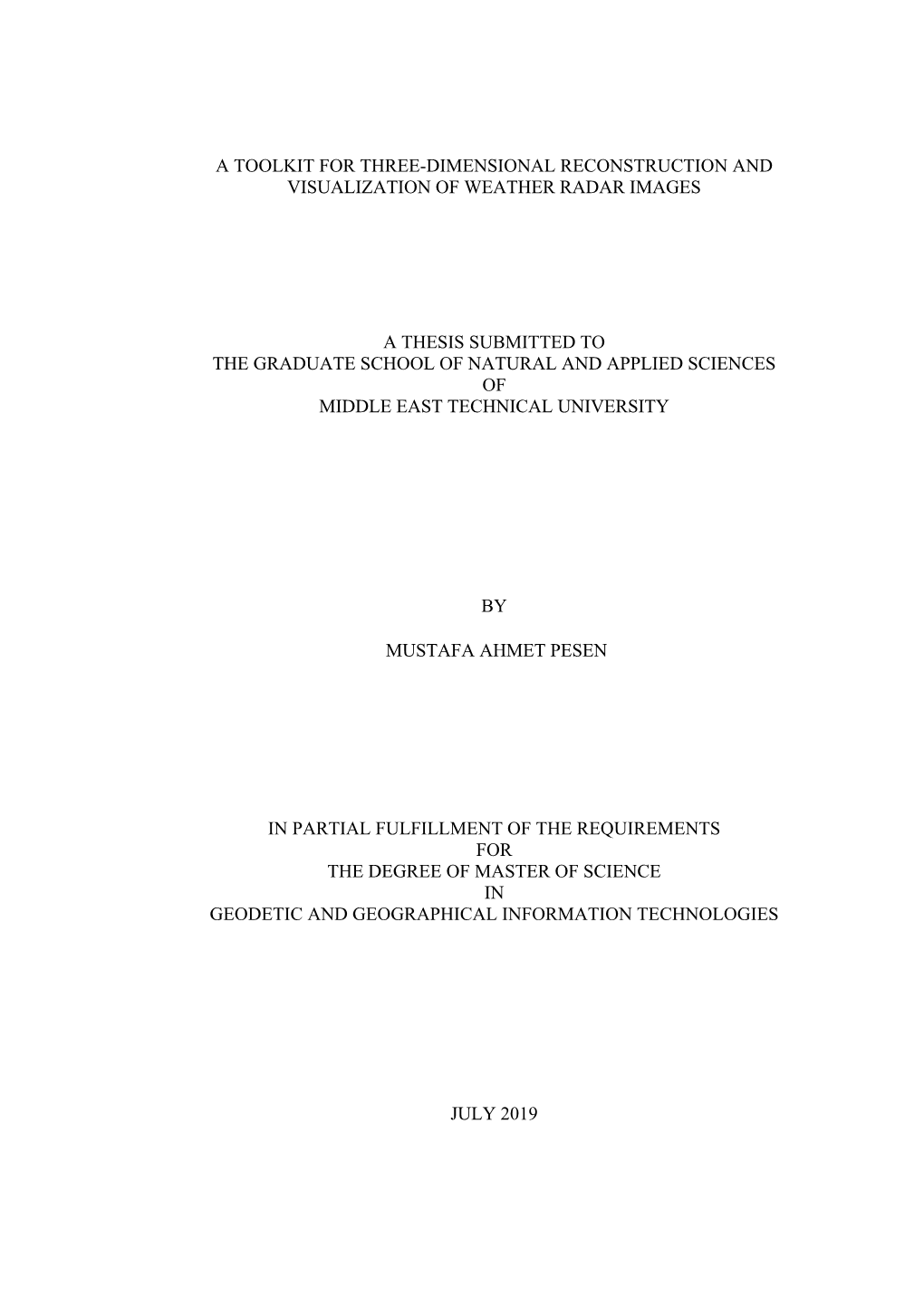 A Toolkit for Three-Dimensional Reconstruction and Visualization of Weather Radar Images