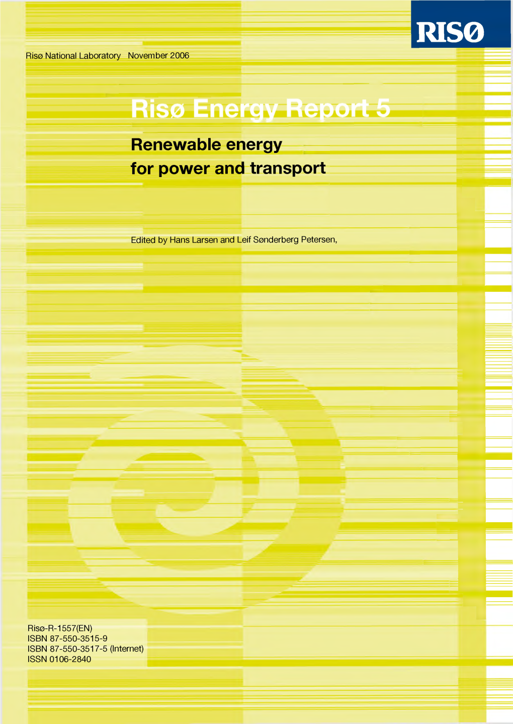 Renewable Energy for Power and Transport