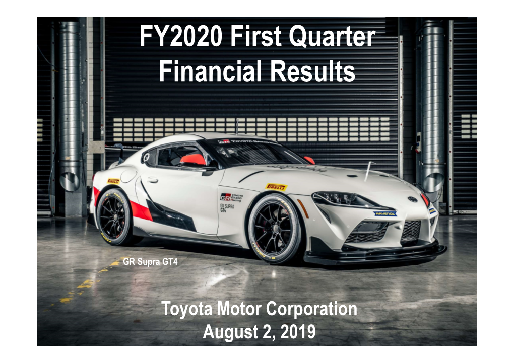 FY2020 First Quarter Financial Results