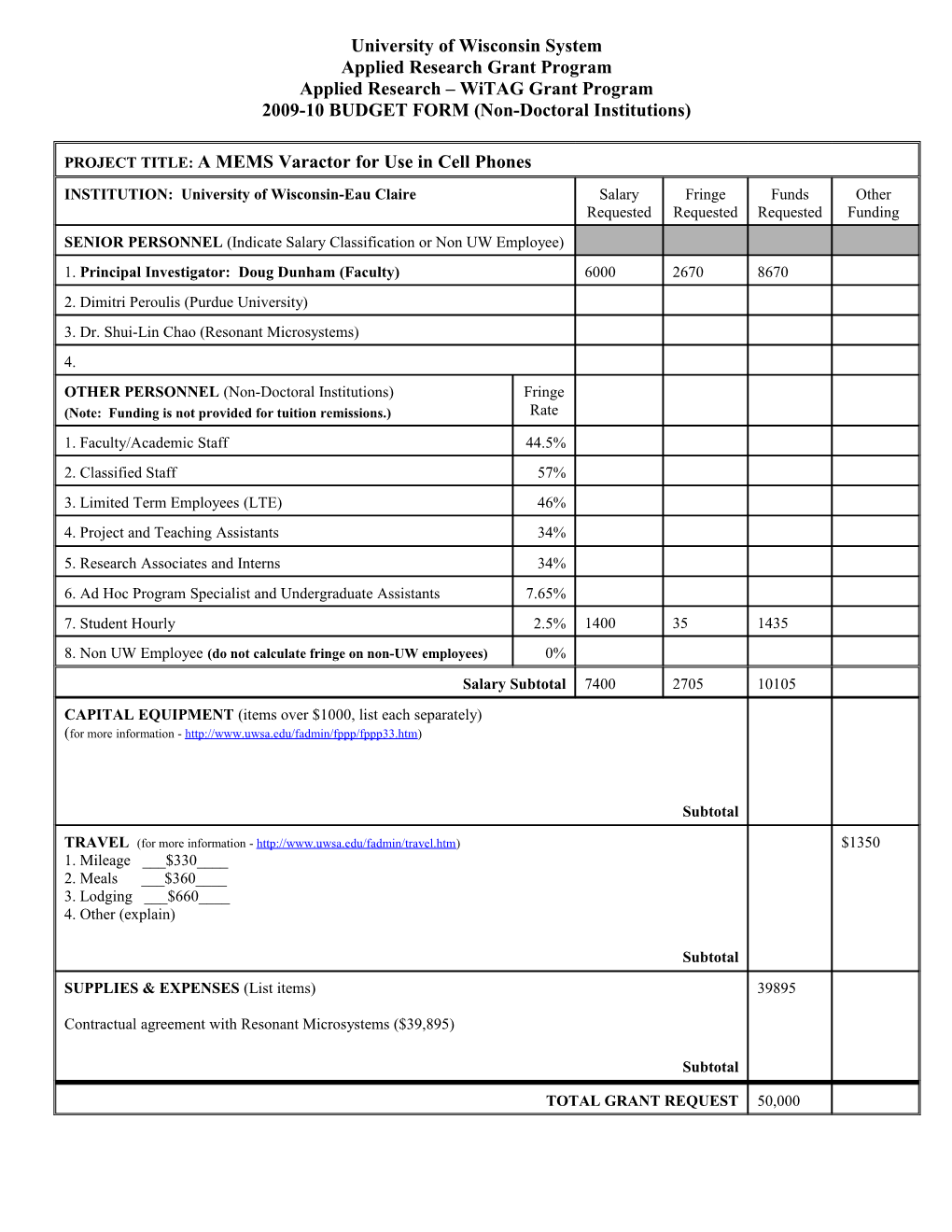 Applied Research Grant Program