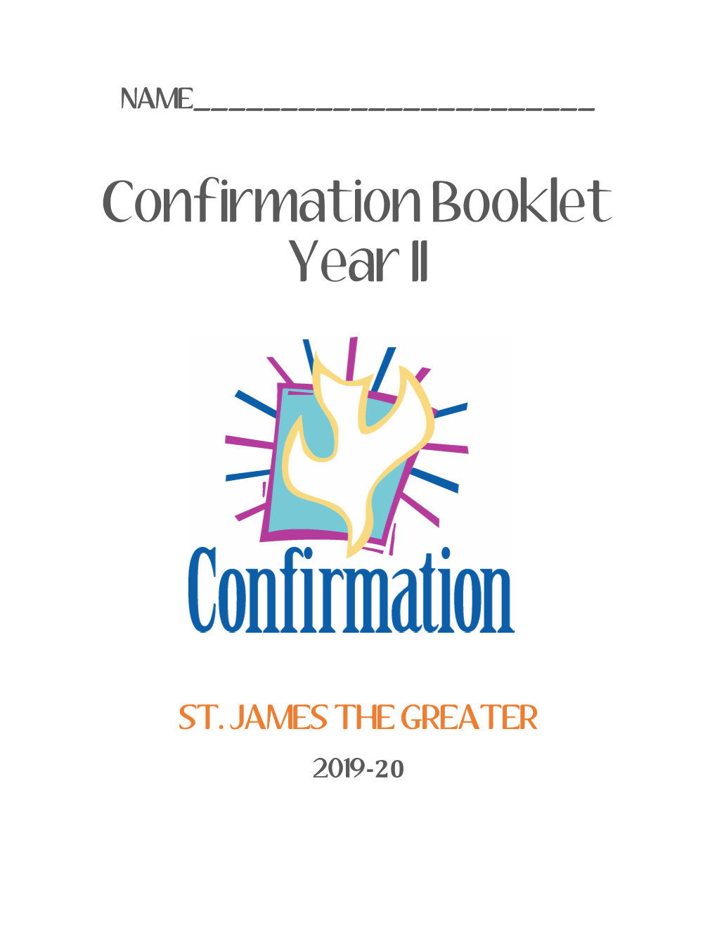 Confirmation Booklet Year II