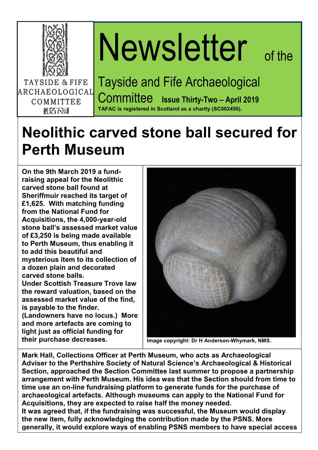 Neolithic Carved Stone Ball Secured for Perth Museum