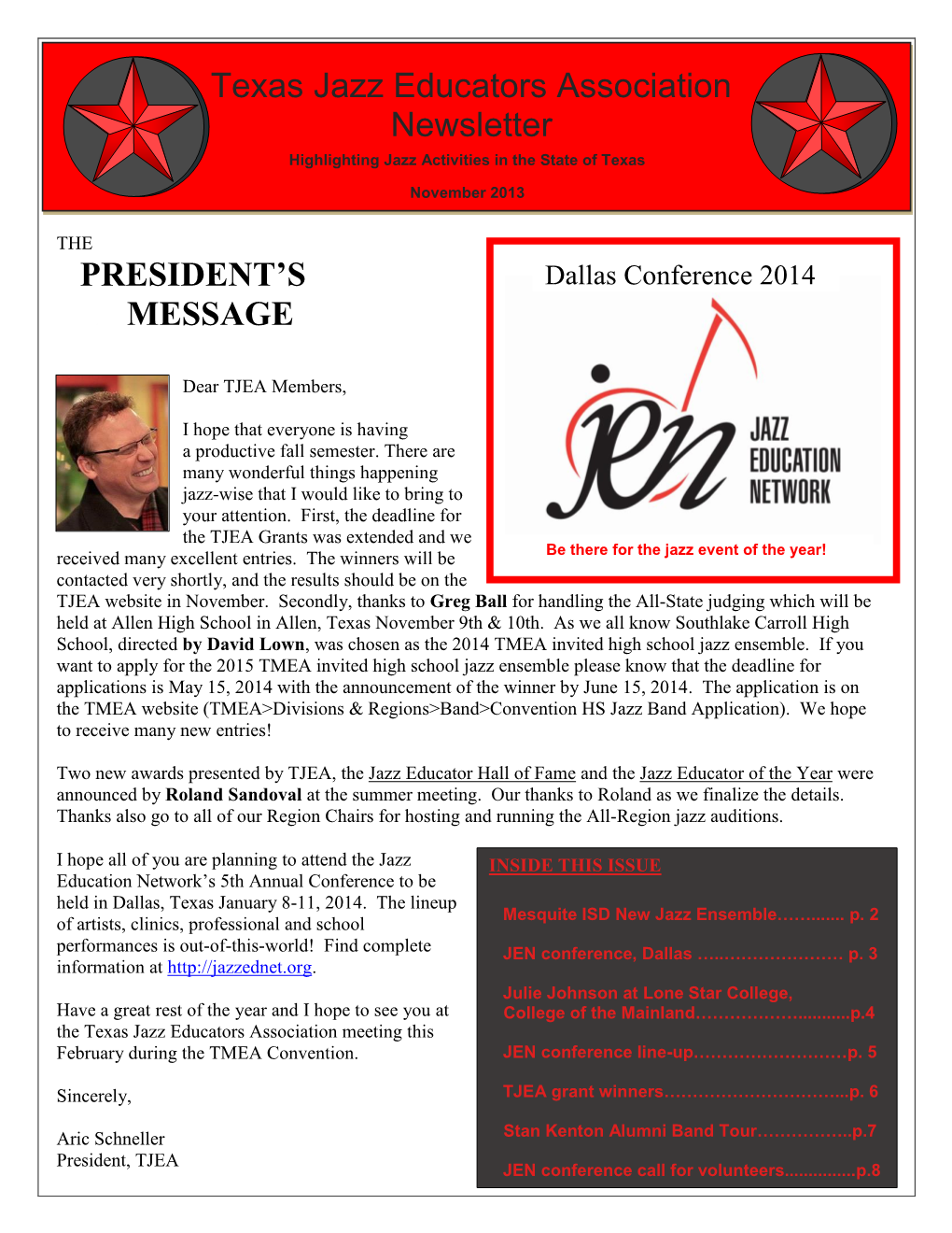 November 2013 Newsletter