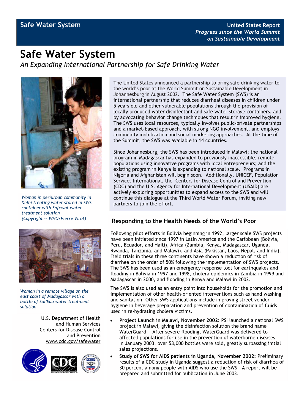 Safe Water System