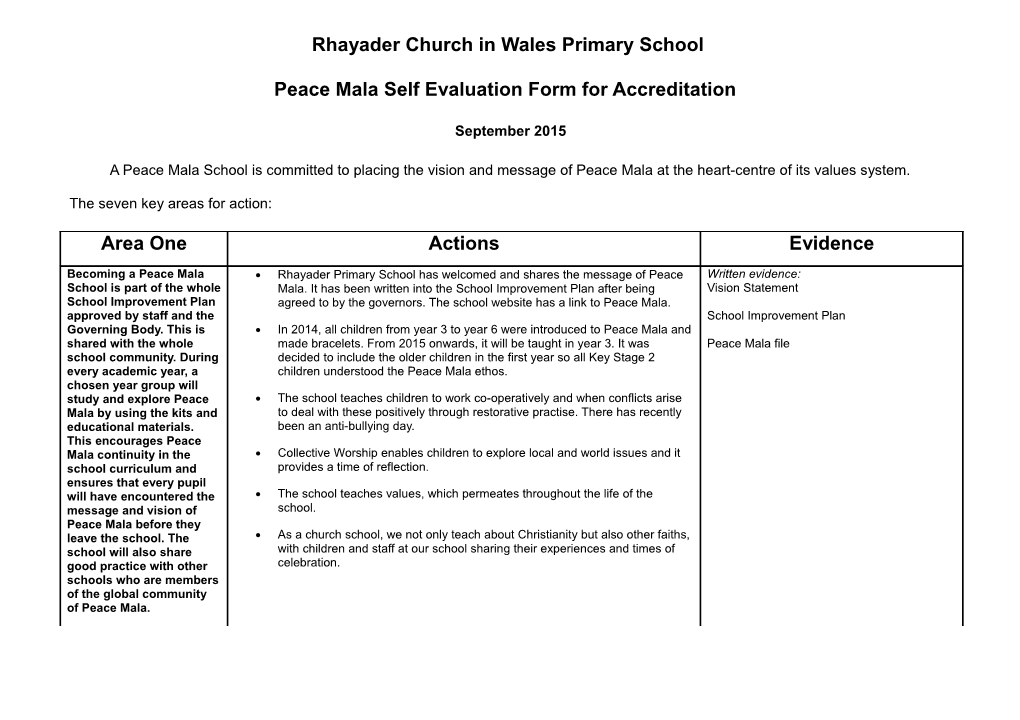 Rhayader Church in Wales Primary School