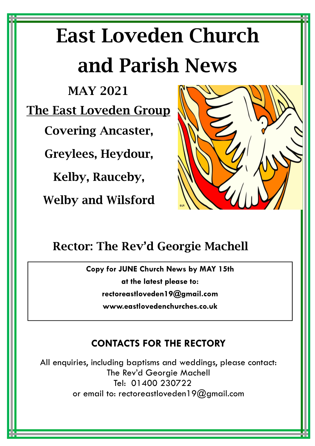 East Loveden Church and Parish News MAY 2021 the East Loveden Group Covering Ancaster