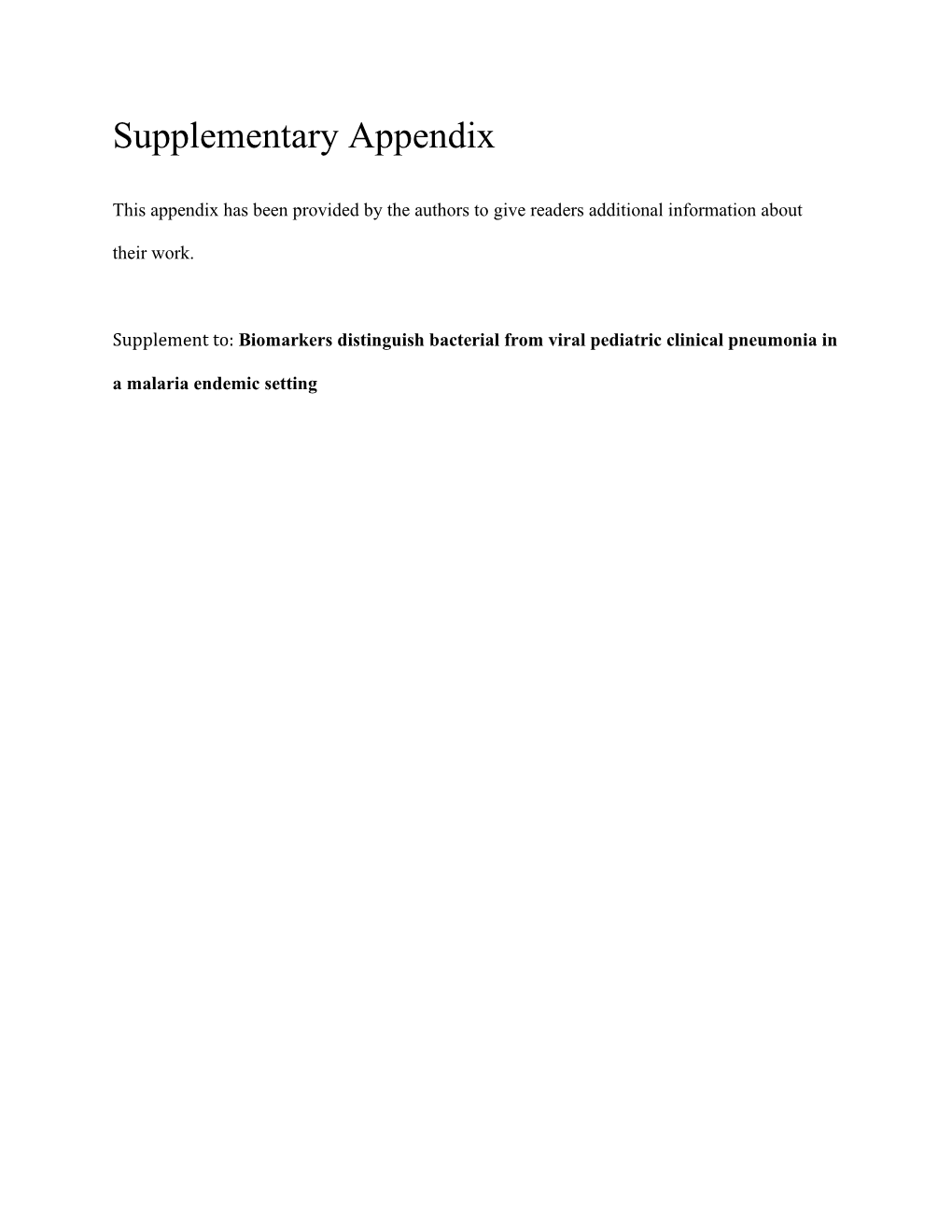 Supplementary Appendix