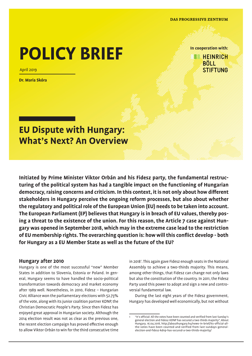 Policy Brief Das Progressive Zentrum