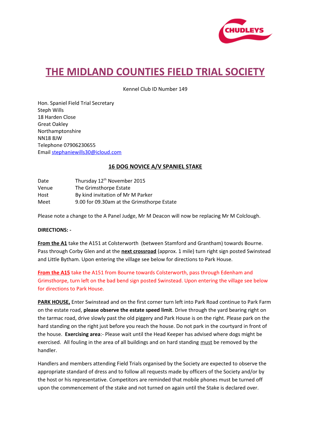 The Midland Counties Field Trial Society