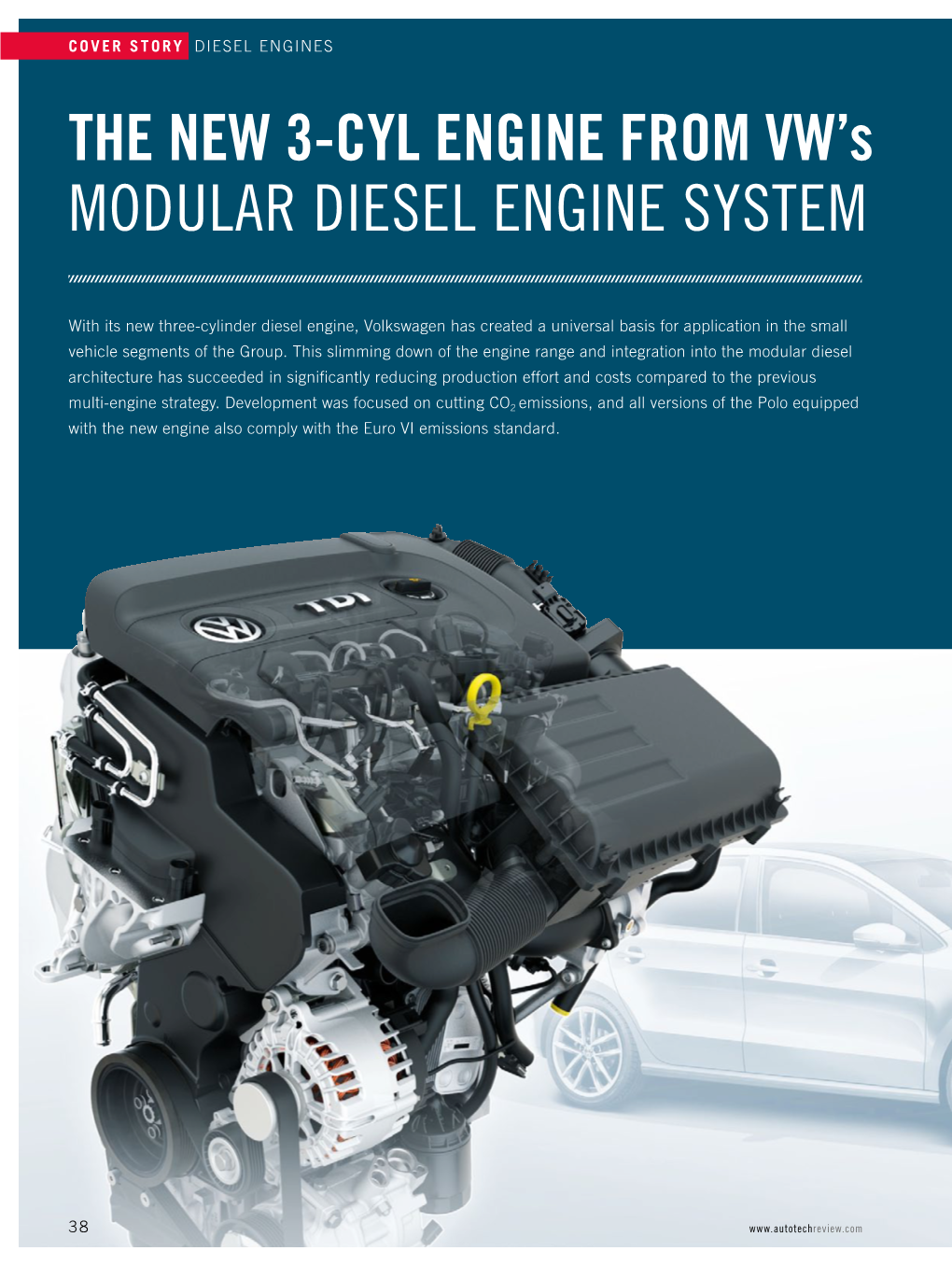 THE NEW 3-CYL ENGINE from VW's MODULAR DIESEL ENGINE