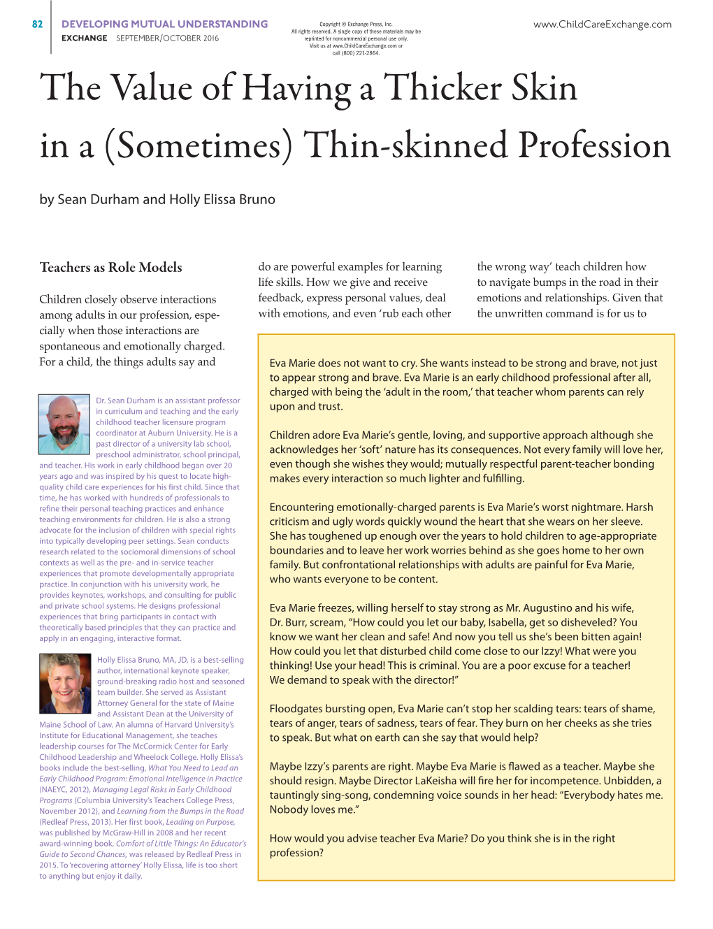 The Value of Having a Thicker Skin in a (Sometimes) Thin-Skinned Profession