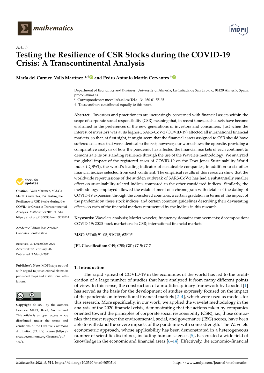 Testing the Resilience of CSR Stocks During the COVID-19 Crisis: a Transcontinental Analysis