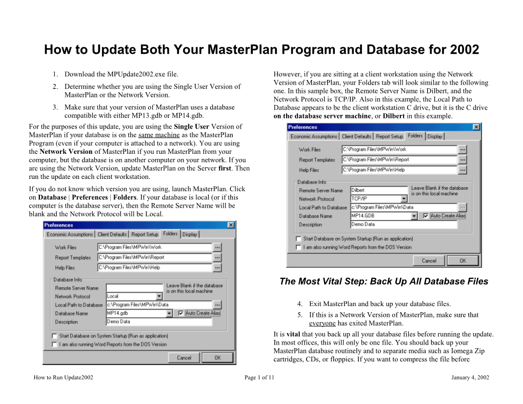 Release Notes for Masterplan