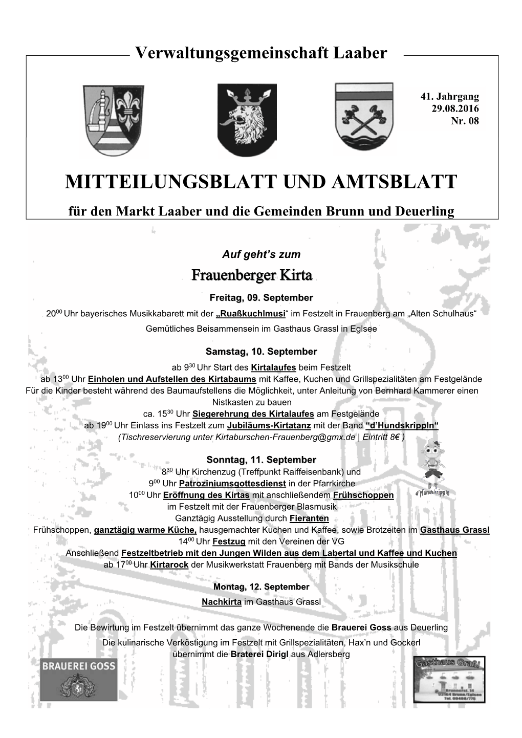 Mitteilungsblatt Und Amtsblatt