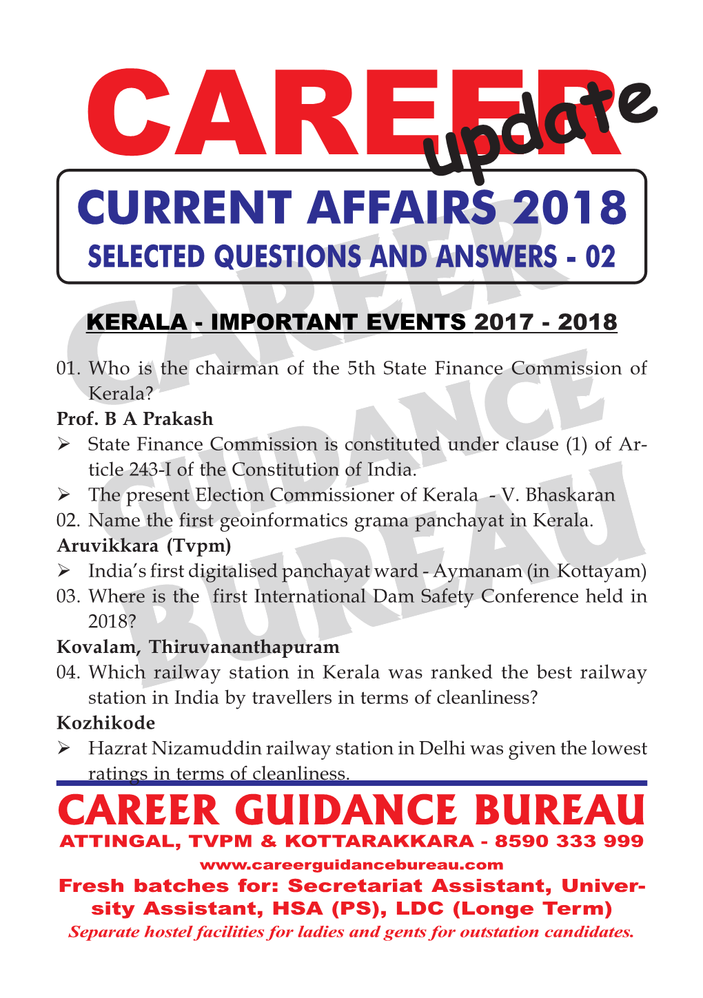 Current Affairs for Assistant Exam 2.Pmd