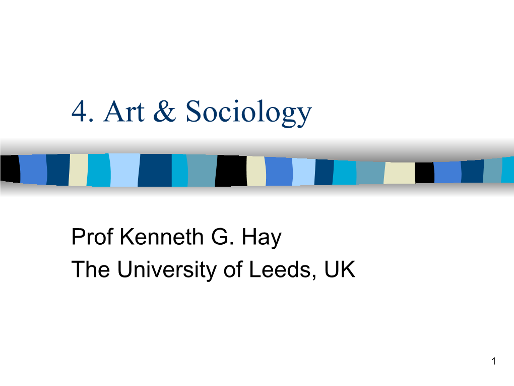 4. Art & Sociology