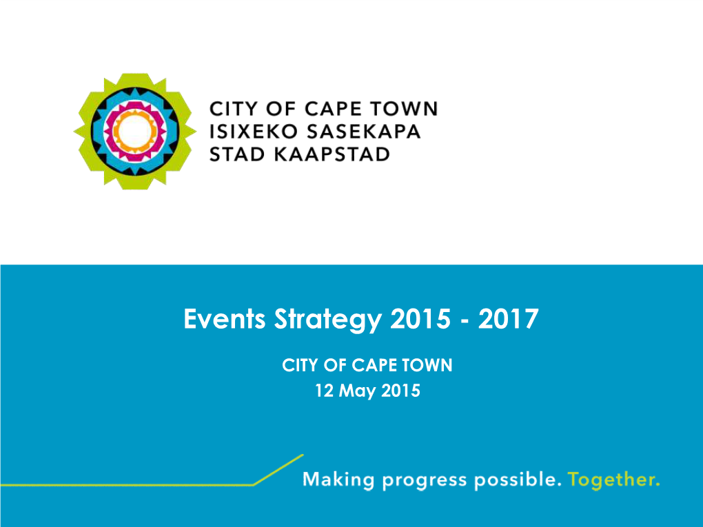 Events Strategy 2015 - 2017