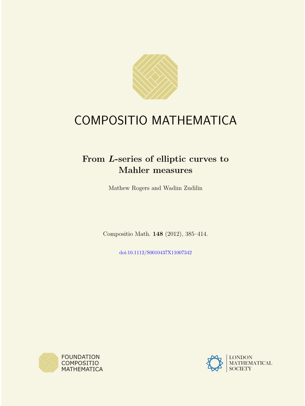 From L-Series of Elliptic Curves to Mahler Measures
