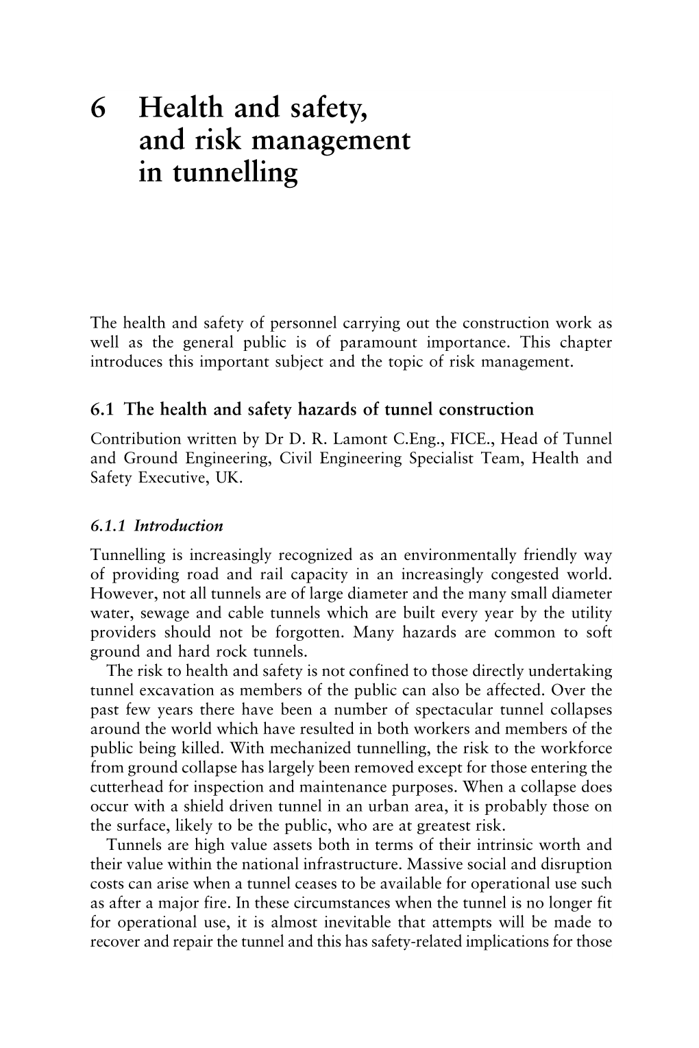 Introduction to Tunnel Construction