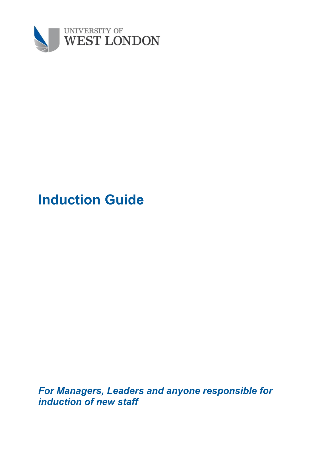 Staff Induction Guide