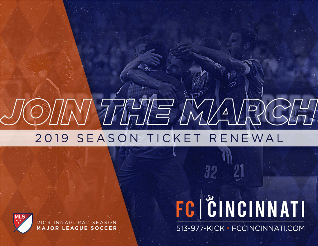 Season Tickets Today to Ensure Your Seat to See the Premier Soccer Teams in the Idea, Passion, Perfect Country Take on FC Cincinnati at Nippert Stadium