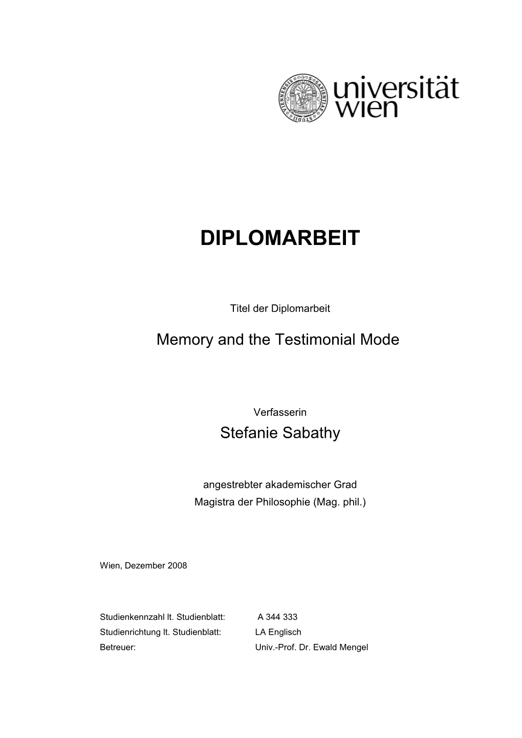 Diplomarbeit