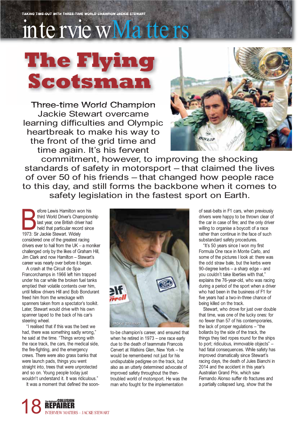 JACKIE STEWART Interviewmatters the Flying Scotsman