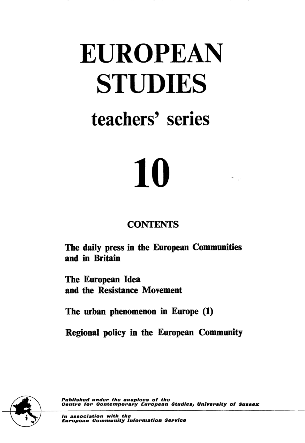 EUROPEAN STUDIES Teachers' Series 10