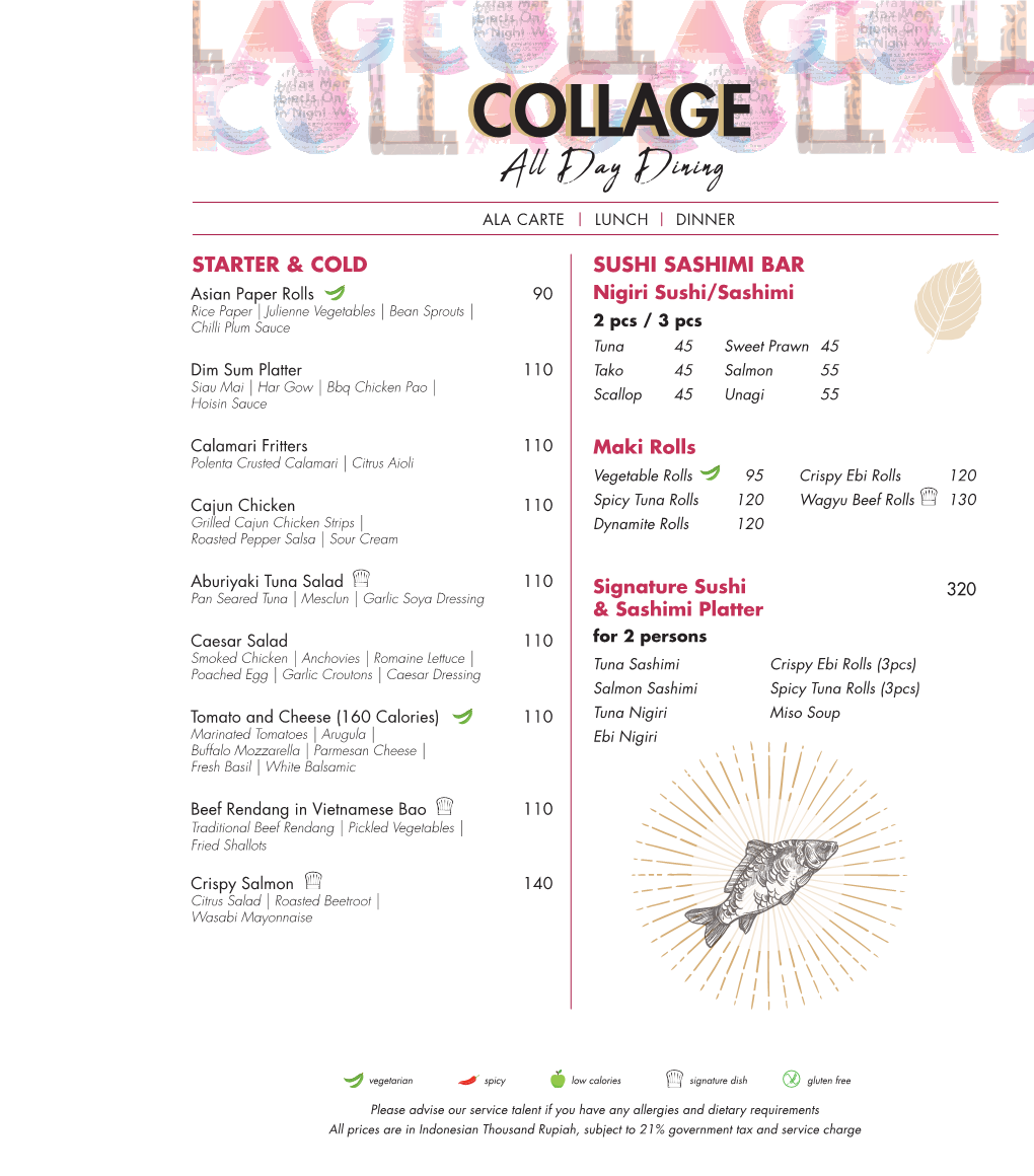 NEW COLLAGE Menu