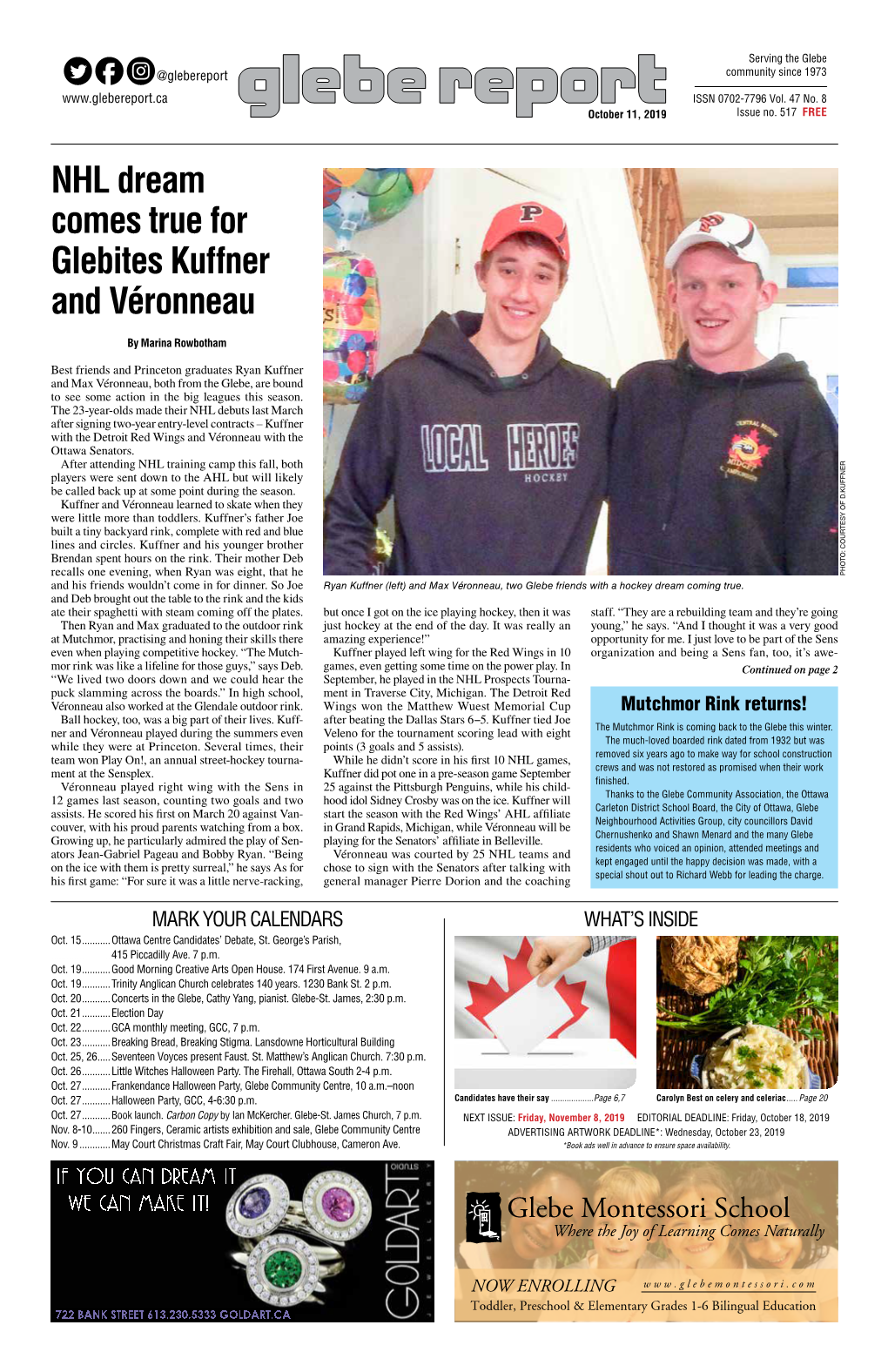 NHL Dream Comes True for Glebites Kuffner and Véronneau