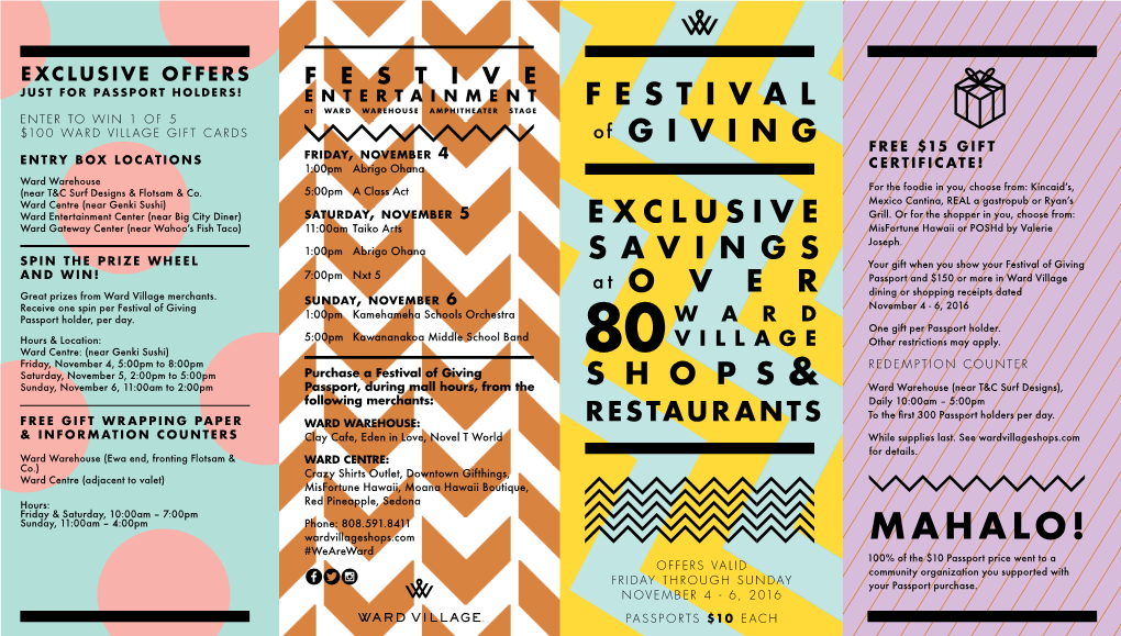 Festival of Giving Brochure