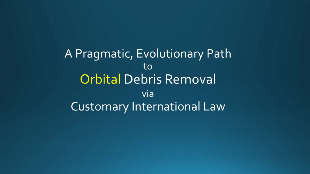 Orbital Debris Removal