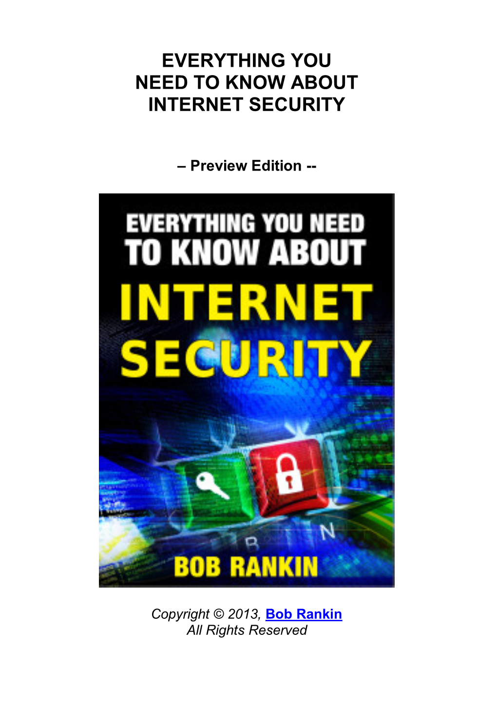 Everything You Need to Know About Internet Security