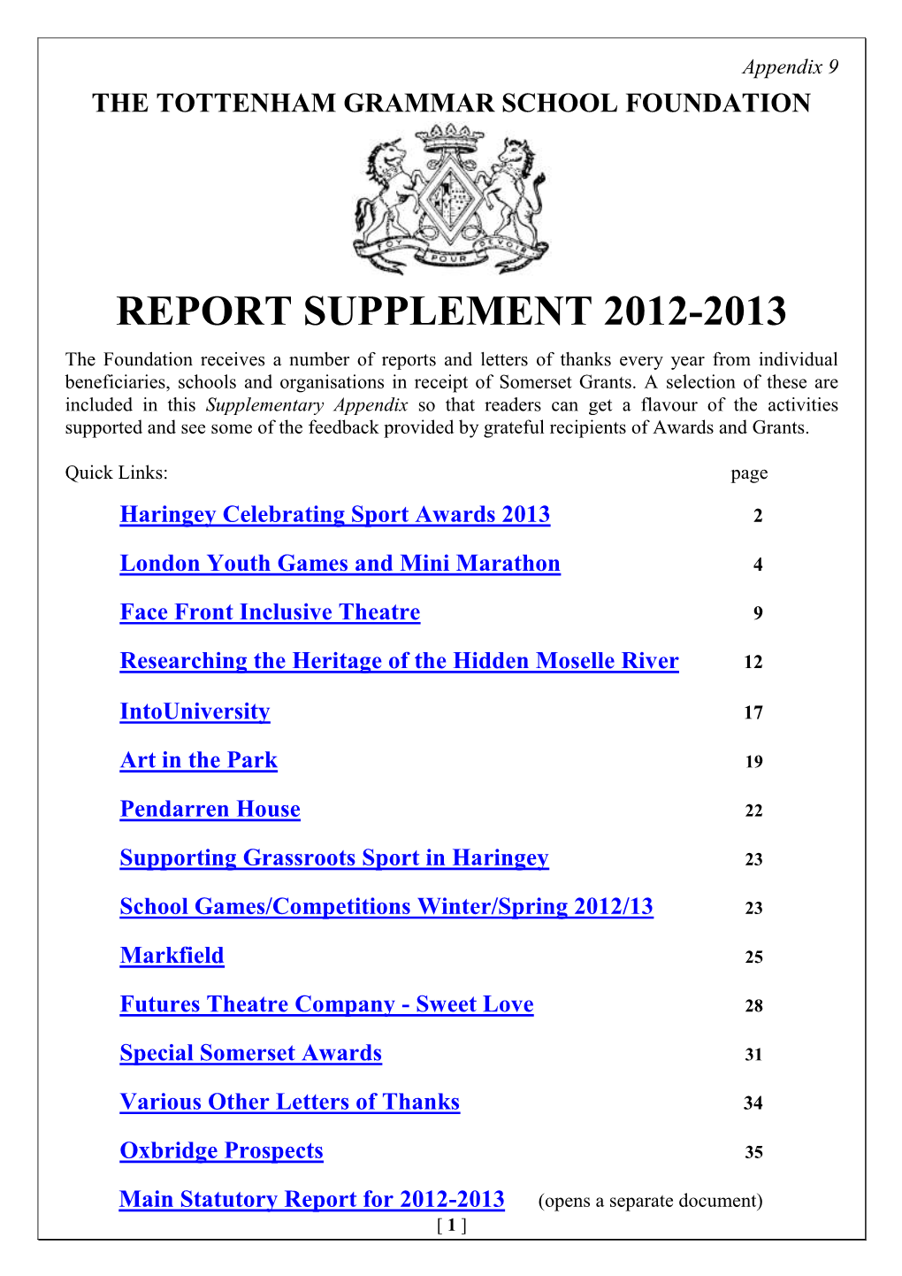 Fifteenth Annual Report Of