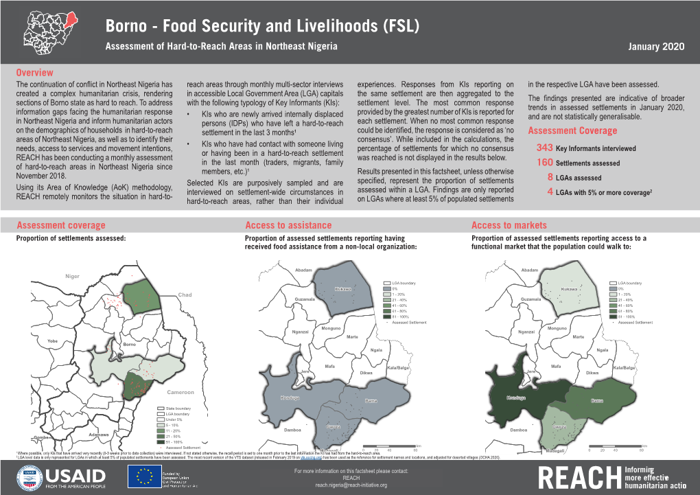 Borno - Food Security and Livelihoods (FSL) Assessment of Hard-To-Reach Areas in Northeast Nigeria January 2020