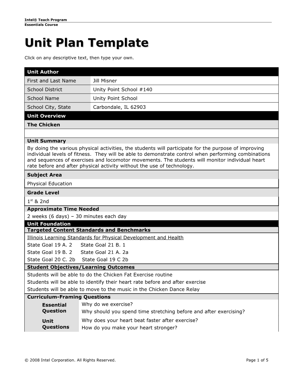 Unit Plan Template s28