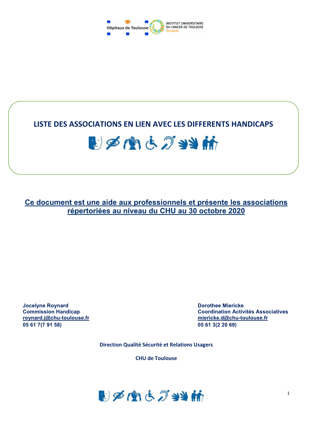 Liste Des Associations En Lien Avec Les Differents Handicaps