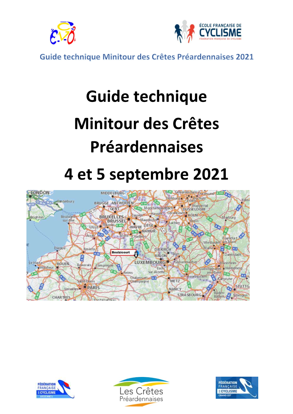 Guide Technique Minitour Des Crêtes Préardennaises 4 Et 5 Septembre 2021