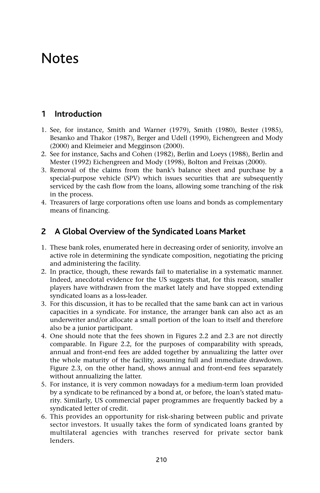 1 Introduction 2 a Global Overview of the Syndicated Loans Market