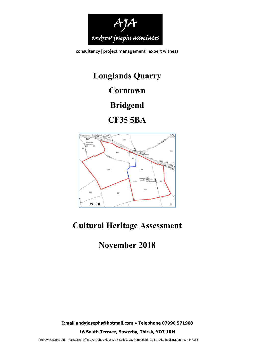 Longlands Quarry Corntown Bridgend CF35 5BA Cultural Heritage
