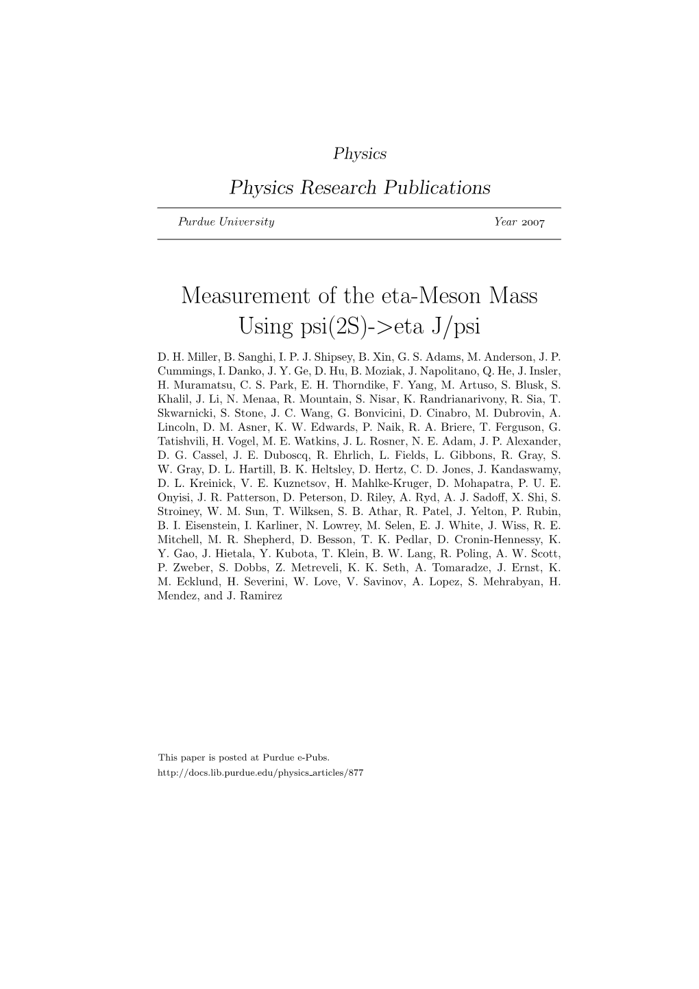 Measurement of the Eta-Meson Mass Using Psi(2S)->Eta J/Psi
