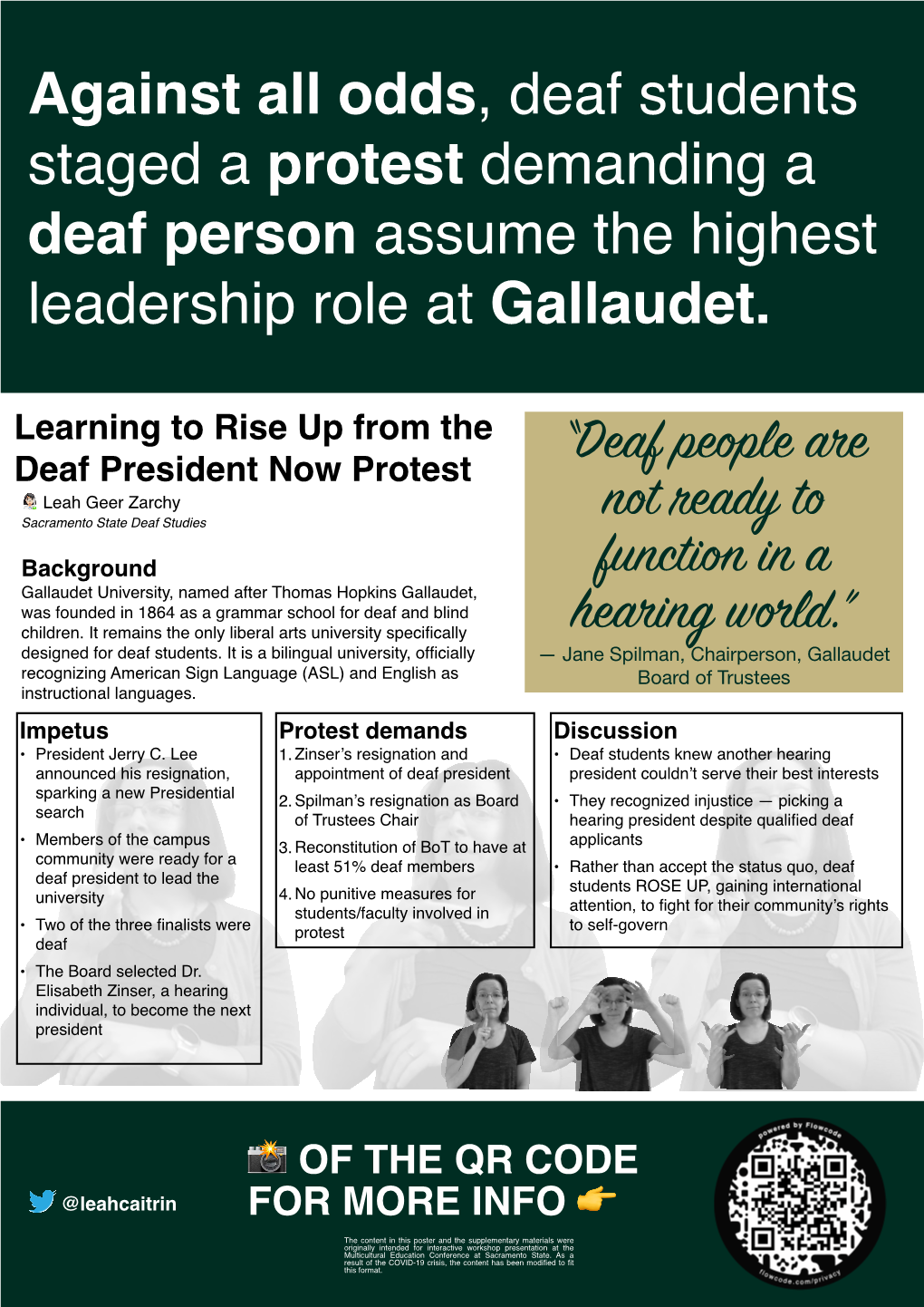 Learning to Rise up from the Deaf President Now Protest